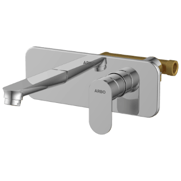 SL-2629 Concealed Body For Single Lever Basin Mixer Wall Mounted With Exposed Part Kit, Consisting Of Operative Lever, Basin Spout & Wall Flange