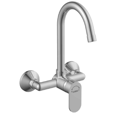 SL-2643 Single Lever Sink Mixer With Swinging Spout With Connecting Legs With Wall Flange (Wall Mounted Model)