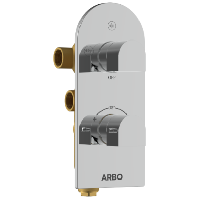 DVT-5610 2 Inlet 3 Outlet Thermostatic Diverter Body With Upper Part Set