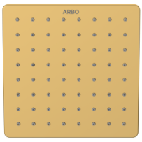 OS-GG-209 Rainfall Overhead Shower 6" x 6" Inch (Glossy Gold) SUS 304