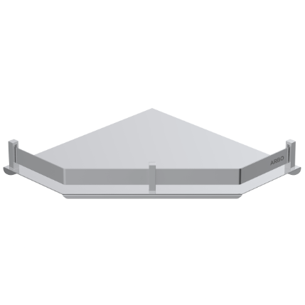 SF-09 Steel Corner Shelf 9" x 9" Inch