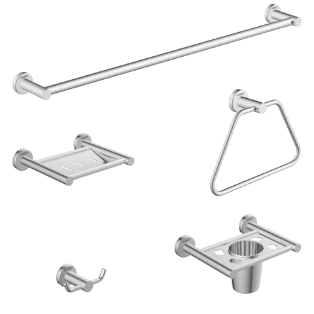 QN-11 Queen Set 5 Pcs. (Towel Rod, Soap Dish, Nepkin Ring, Robe Hook,Tumbler Holder)