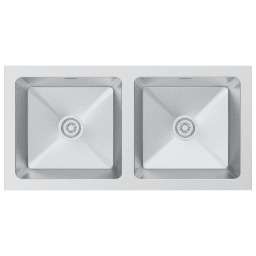 HMR-09 Double Bowl Kitchen Sink 37" x 18" x 10" Inch Hand Made