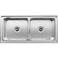 KS-20 Double Bowl Kitchen Sink 37" x 18" x 8" Inch (1mm)