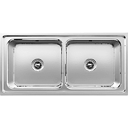 KS-20 Double Bowl Kitchen Sink 37" x 18" x 8" Inch (1mm)