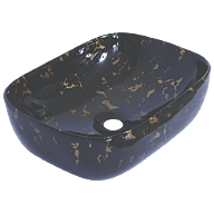 HTT-109 Charcoal Elegance Designer Table Top 18" x 12" x 5" Inch