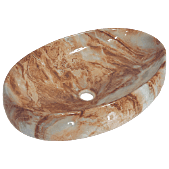 HTT-238 White Onyx Designer Table Top 24" x 15" x 5" Inch