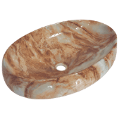 HTT-238 White Onyx Designer Table Top 24" x 15" x 5" Inch