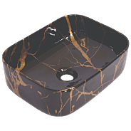 HTT-904 Gilded Black Designer Table Top 16" x 12" x 6" Inch