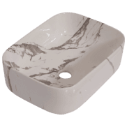 HTT-912 Golden Veins Designer Table Top 16" x 12" x 6" Inch