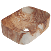 HTT-938 White Onyx Designer Table Top 16" x 12" x 6" Inch