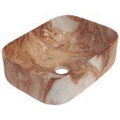 HTT-938 White Onyx Designer Table Top 16" x 12" x 6" Inch