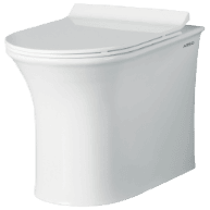 EWC-21211PP Prime Siphonic EWC S Trap (4" Trap) With Gasket And Installation Kit With Normal Close Seat Cover, Hinges, Fixing Accessories