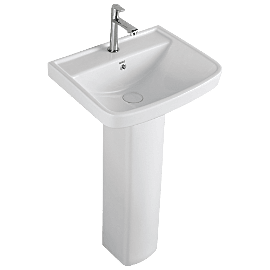 WFP-27741 Inox Wash Basin 19" x 15" With Full Pedestal