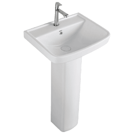 WFP-27741 Inox Wash Basin 19" x 15" With Full Pedestal