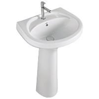 WFP-32731 Cosmo Wash Basin 22" x 17" With Full Pedestal