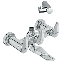 KA-3150 Wall Mixer With Connector For Hand Shower Arrangement With Connecting Legs, Wall Flange & Wall Bracket For Hand Shower