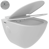 WHC-18321JPP Elite Rimless Wall Hung Closet With In Buit Jet, Soft Close Seat Cover, Hinges, Accessories Set