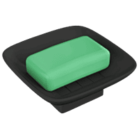 LY-MB-13 Small Square Soap Dish With Holder (Matt Black)