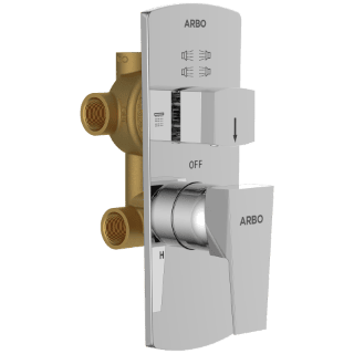 Lavish 2 Inlet 3 Outlet High Flow Diverter Body With Upper Part Set