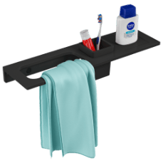Lavish Brush Holder With Napkin Stand Shelf
