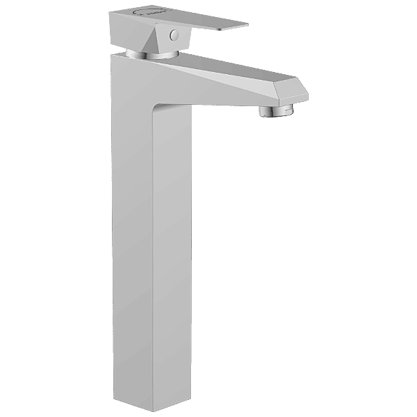 Lavish Single Lever Tall Basin Mixer With Braided Hoses