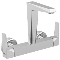 Lavish Sink Mixer With Swinging Spout With Connecting Legs With Wall Flange
