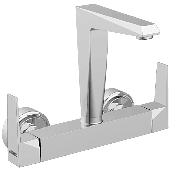 Lavish Sink Mixer With Swinging Spout With Connecting Legs With Wall Flange