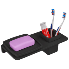 Lavish Small Square Soap Dish With Glass