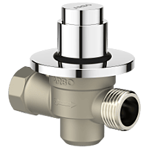 Metropole Forged Brass WC Flush Valve With Exposed Shut Off Provision & Round Plate