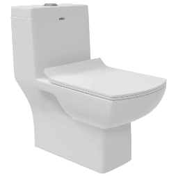 Solo Washdown One Piece Closet With Soft Close Seat Cover, Hinges, Fixing Accessories Set and Accessories Set, Cistern Fittings