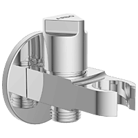 Wall Outlet With Shower Hook & Shutoff Valve