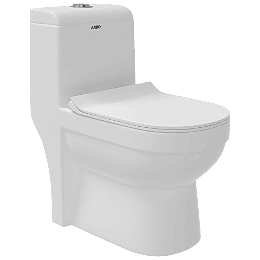 Apple Washdown One Piece Closet With Soft Close Seat Cover, Hinges, Fixing Accessories Set and Accessories Set, Cistern Fittings