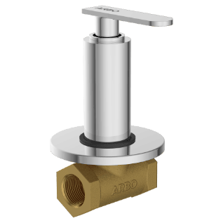 Inox Concealed Stop Cock With Upper Part Set