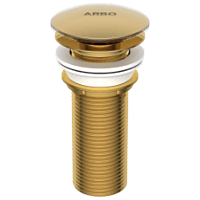 AC-GG-72 Brass Full Thread Click Clack Waste Coupling (Glossy Gold) 5" Inch Height