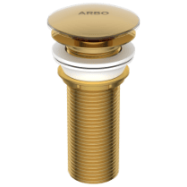 AC-GG-72 Brass Full Thread Click Clack Waste Coupling (Glossy Gold) 5" Inch Height