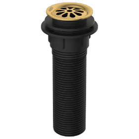 AC-GG-82 Brass With Nylon Full Thread Waste Coupling 6" Inch Height (Gold)
