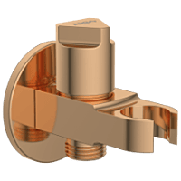 AC-RG-34 Wall Outlet With Shower Hook & Shutoff Valve (Rose Gold)