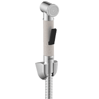 HF-01 Brass Round Health Faucet With Hook & 1.2 Mtr. S.S. Tube (Ivory)