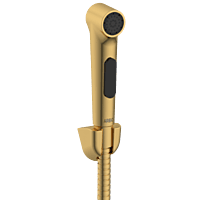 HF-GG-15 ABS Round Health Faucet With Hook & 1.2 Mtr. S.S. Tube (Gold)