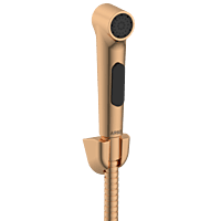 HF-RG-15 ABS Round Health Faucet With Hook & 1.2 Mtr. S.S. Tube (Rose Gold)