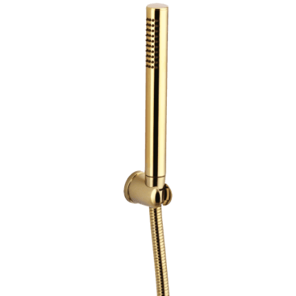 HS-GG-07 Single Function Round Hand Shower With Hook & 1.2 Mtr. S.S. Tube (Glossy Gold Finish)