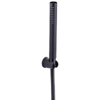 HS-MB-07 Single Function Round Hand Shower With Hook & 1.2 Mtr. S.S. Tube (Matt Black Finish)