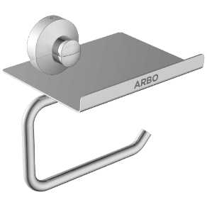 LE-08 Toilet Paper Holder With Shelf (Chrome Finish)