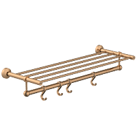 LE-RG-01 Towel Rack With Towel Holder & Hook (Rose Gold Finish)