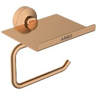LE-RG-08 Toilet Paper Holder With Shelf (Rose Gold Finish)