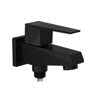 LV-MB-2006-B 2 Way Bib Tap Dual Flow With Wall Flange (Matt Black)