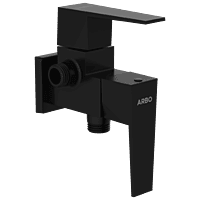 LV-MB-2007 2 Way Angle Cock With Wall Flange (Matt Black)