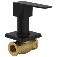 LV-MB-2023 Concealed Stop Cock 15mm Body With Upper Part Set (Matt Black)