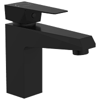 LV-MB-2027 Single Lever Basin Mixer With Braided Hoses (Table Mounted Model) (Matt Black)